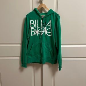 Men’s Billabong Green Zip Up Hoodie Size XXL